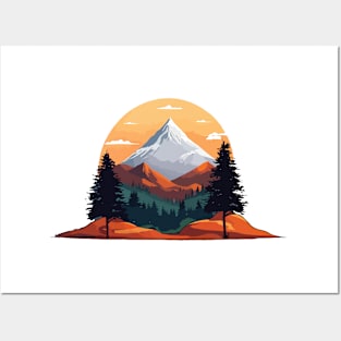 Mountain design Posters and Art